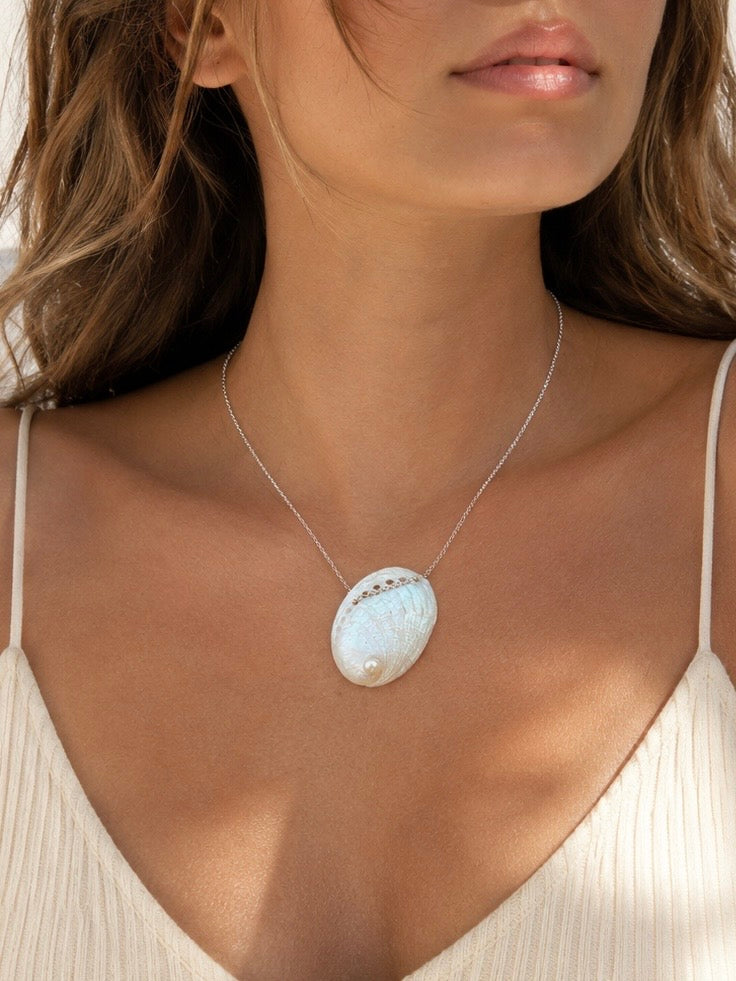 Abalone Shell & Pearl Necklace