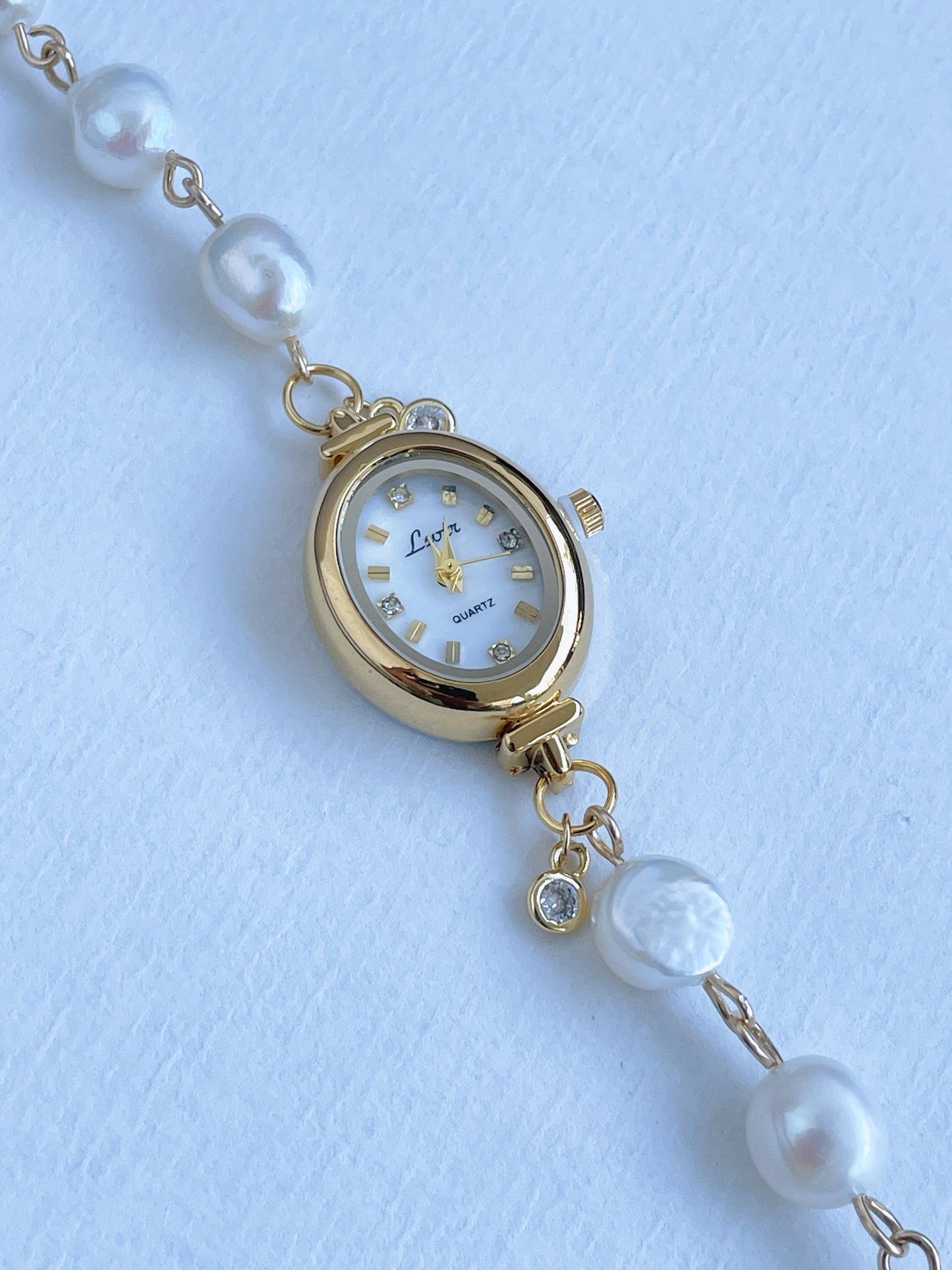 Vintage Gold Freshwater Pearl Watch