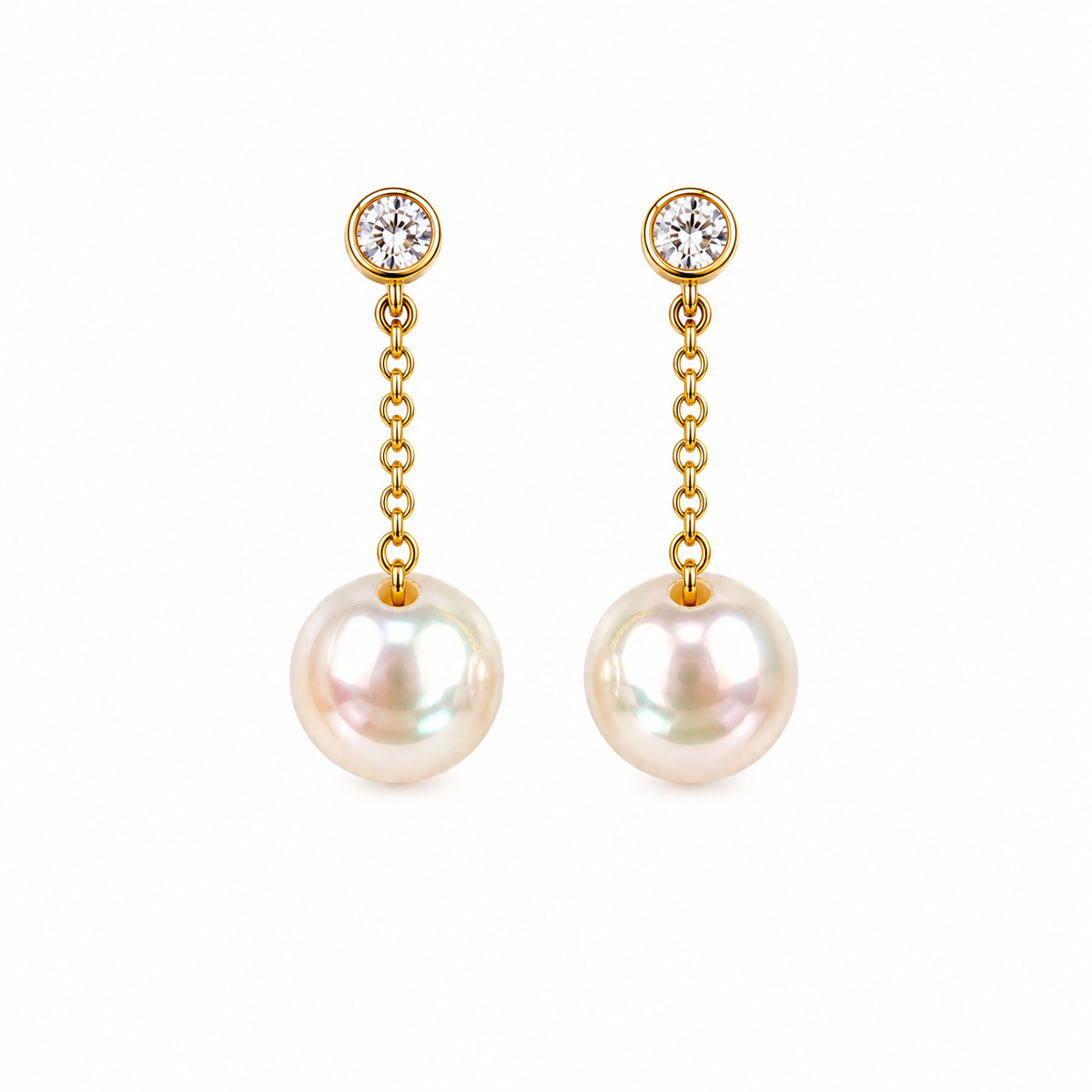 Baby Pearl Chain Earrings