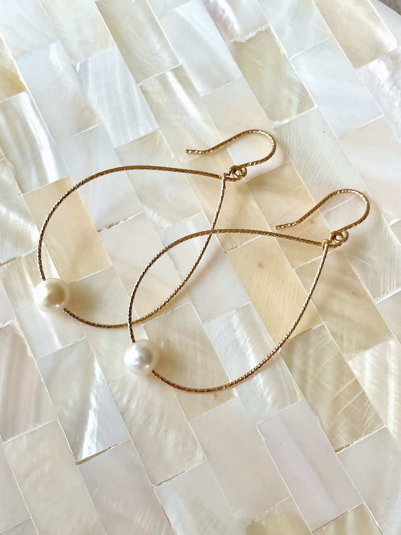 Teardrop Pearl Earrings