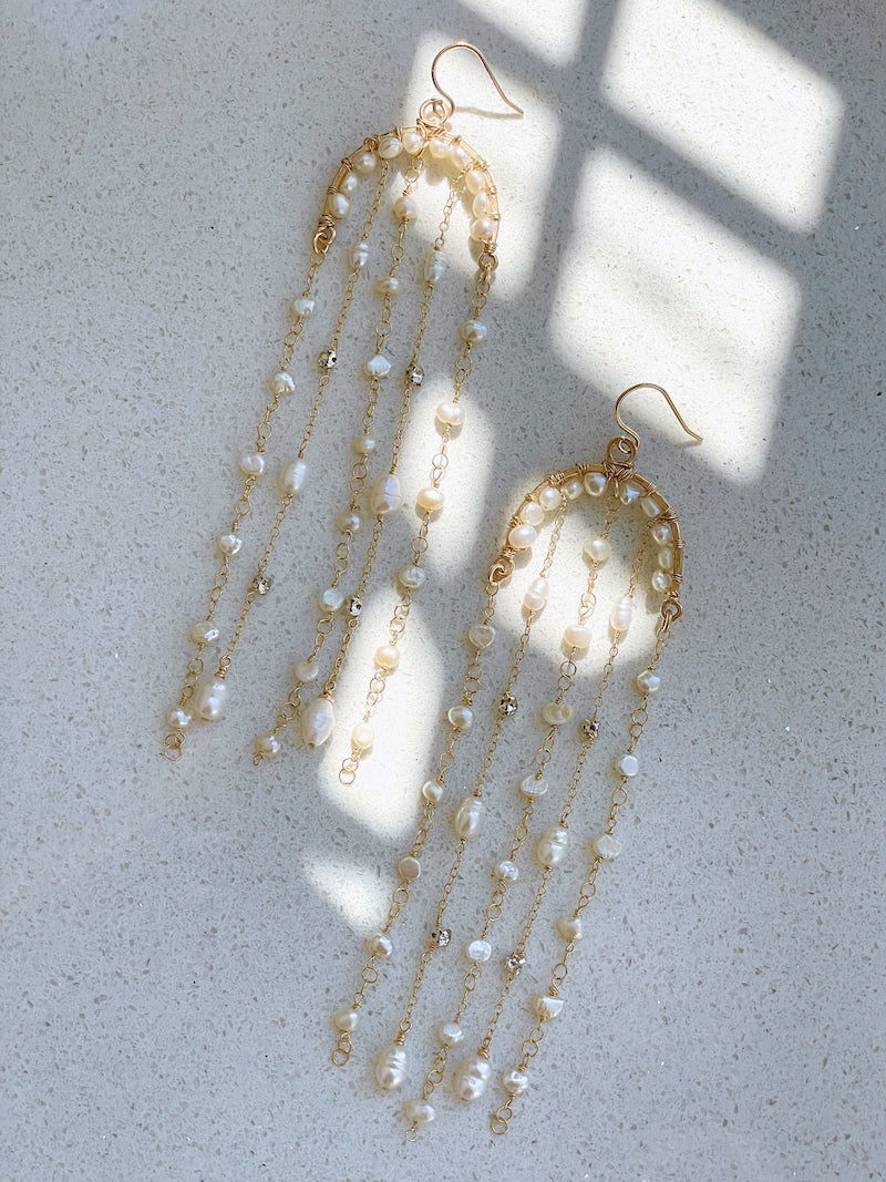 Pearl Chandelier Earrings