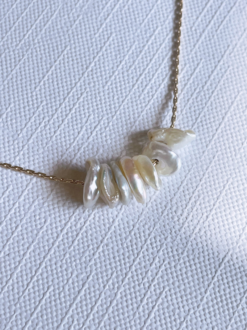 Ivory Biwa Pearl Necklace