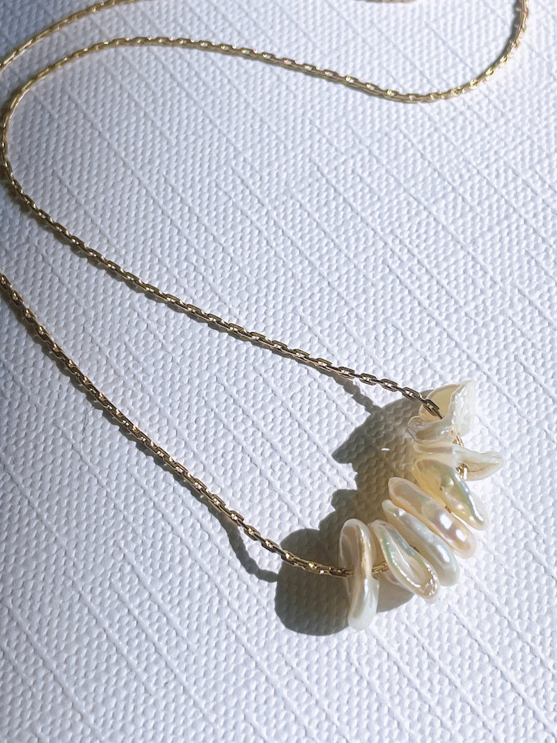 Ivory Biwa Pearl Necklace