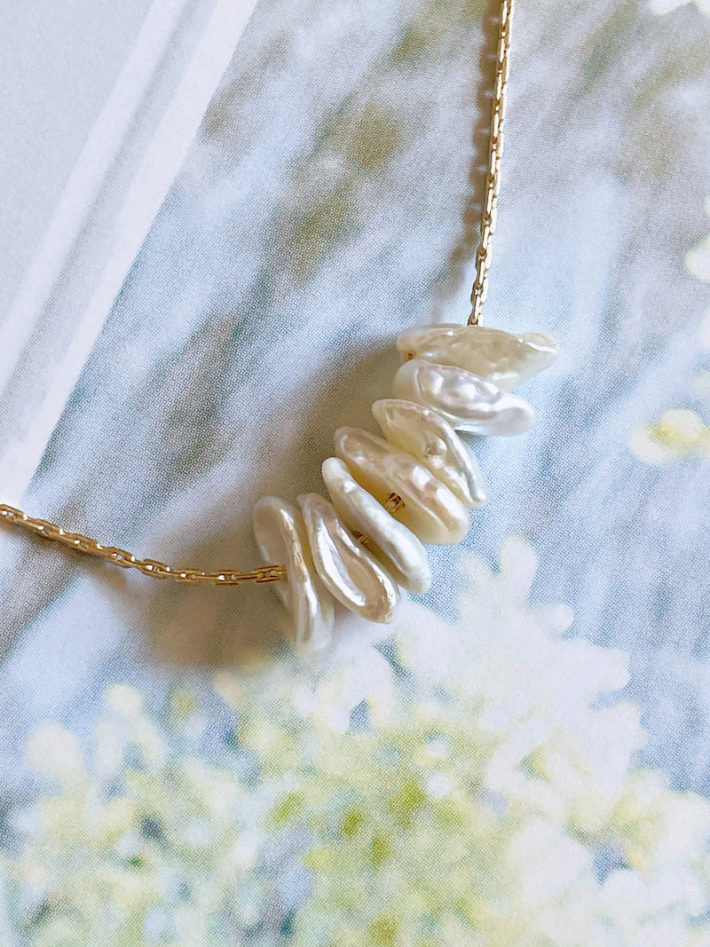 Ivory Biwa Pearl Necklace