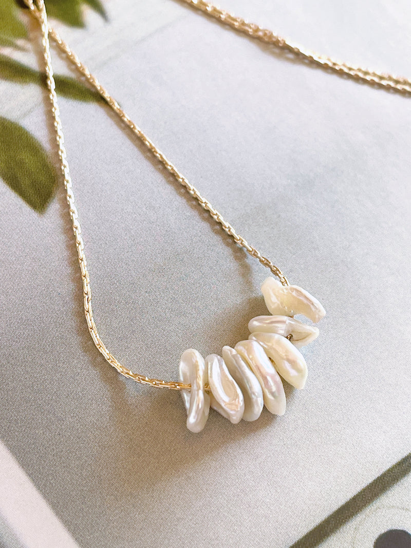 Ivory Biwa Pearl Necklace