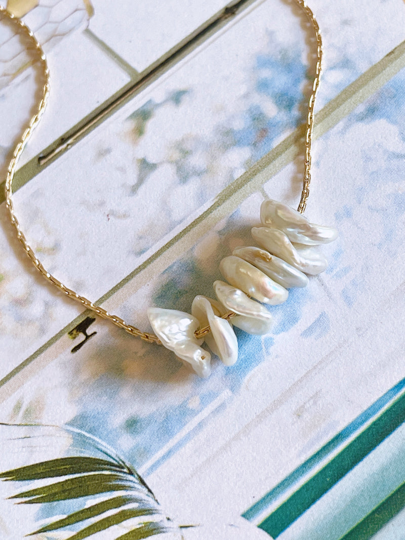 Ivory Biwa Pearl Necklace