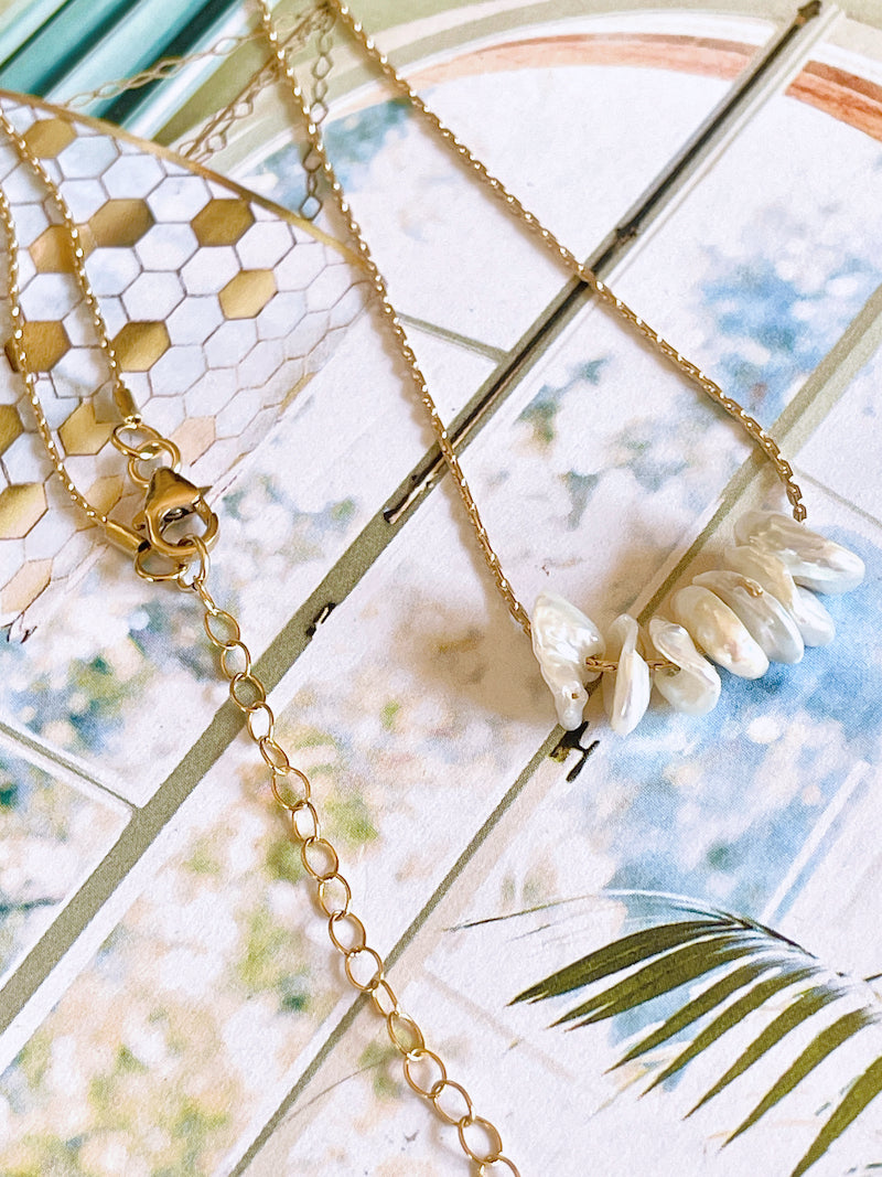 Ivory Biwa Pearl Necklace