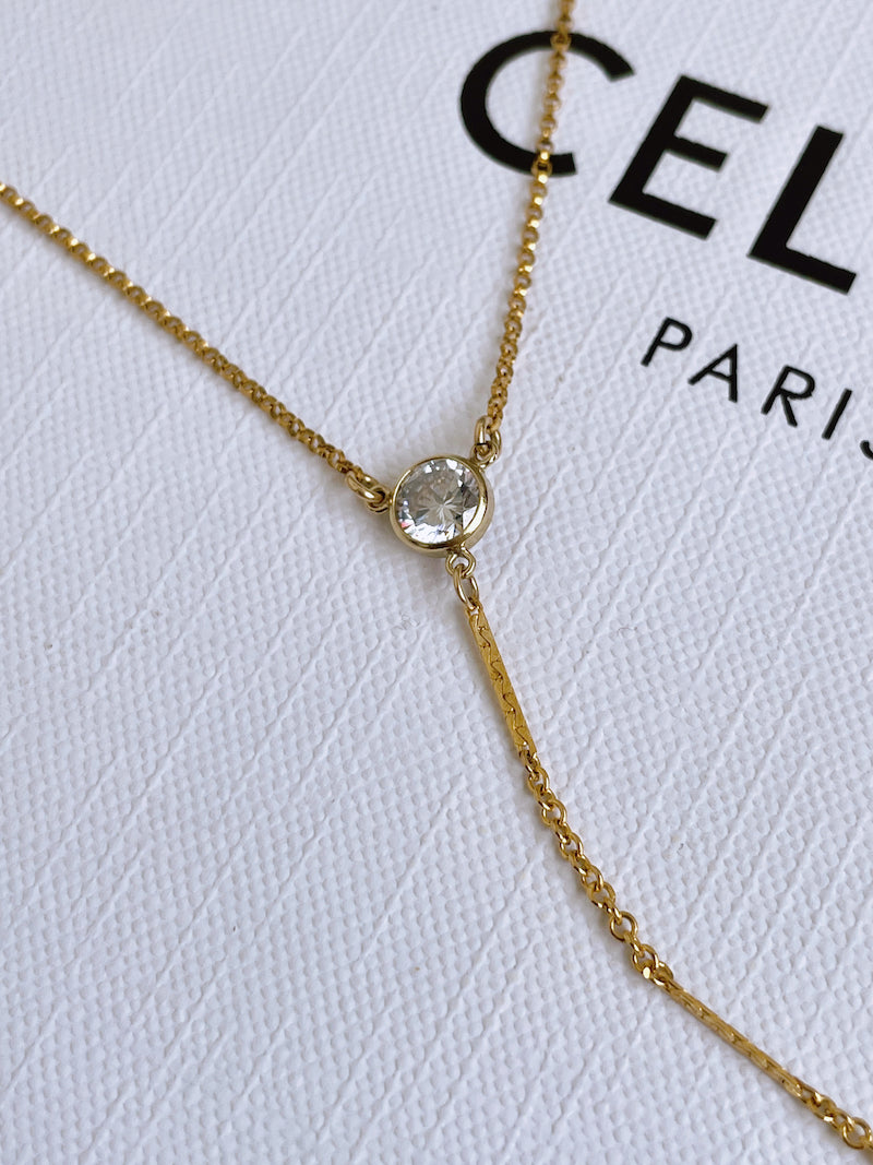 CZ Lariat Necklace