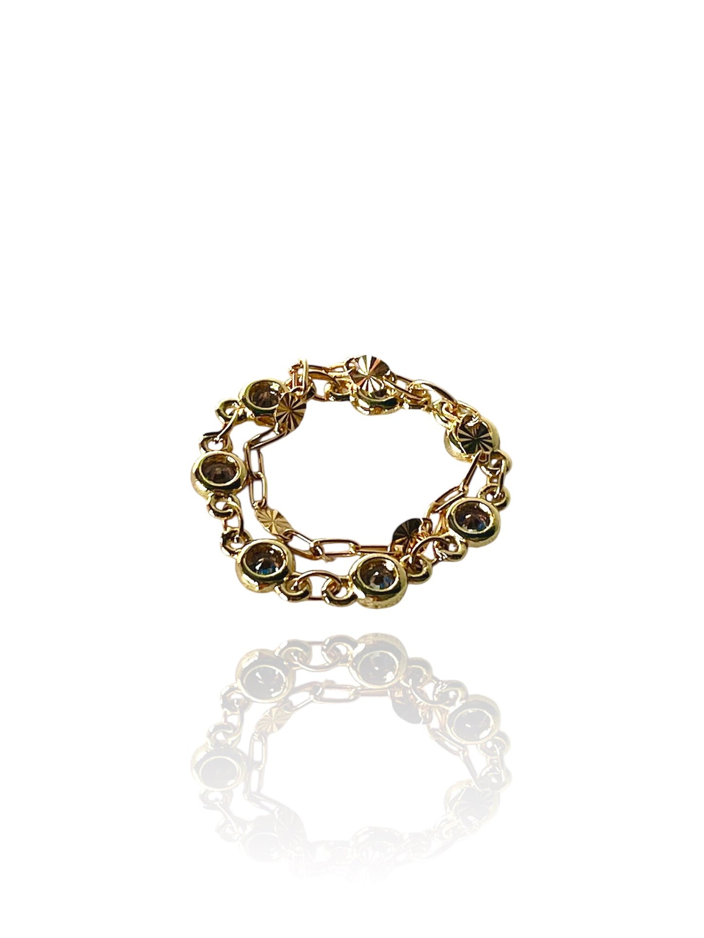 Double Chain Gold Ring