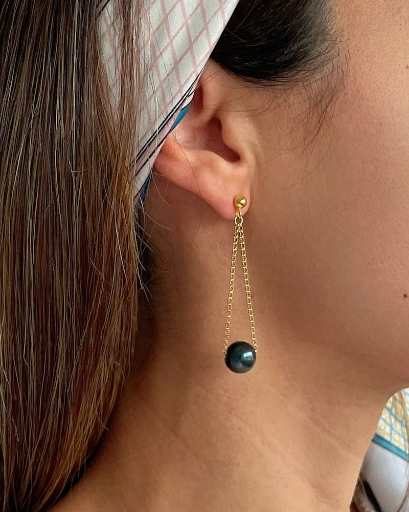 Pearl Chain Earrings