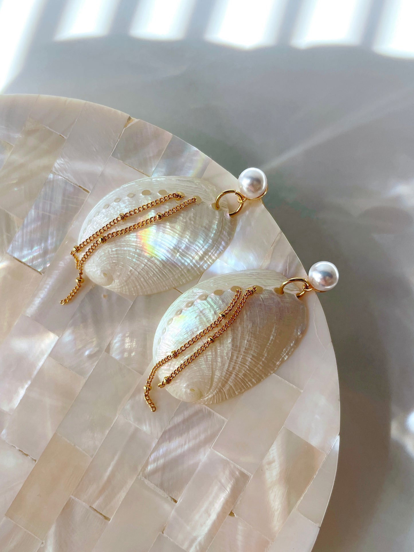 Abalone Beach Dangle Earrings