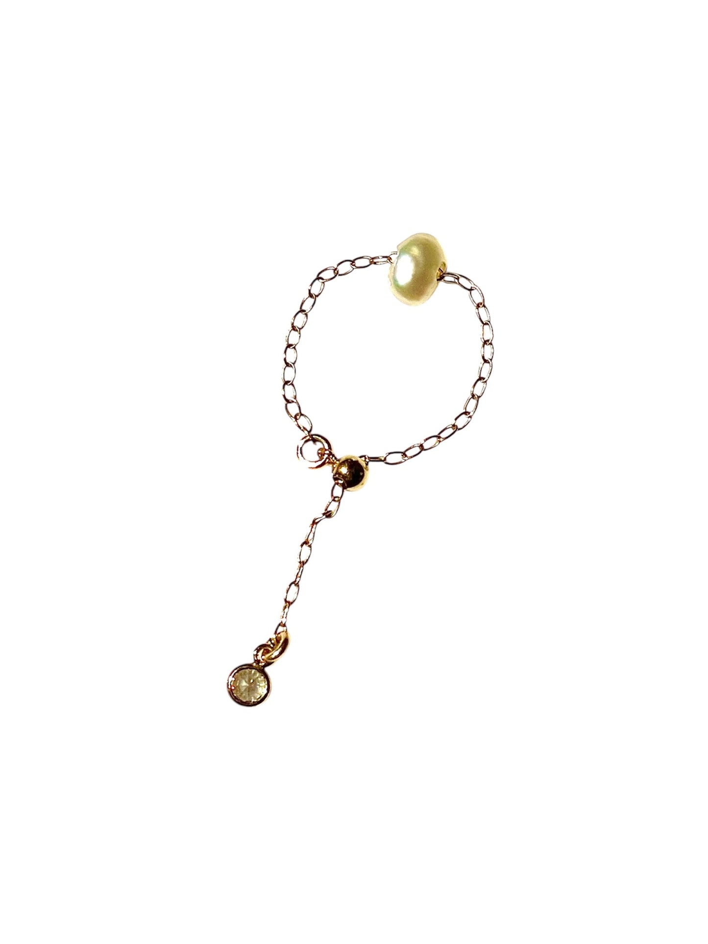 Adjustable Pearl Ring