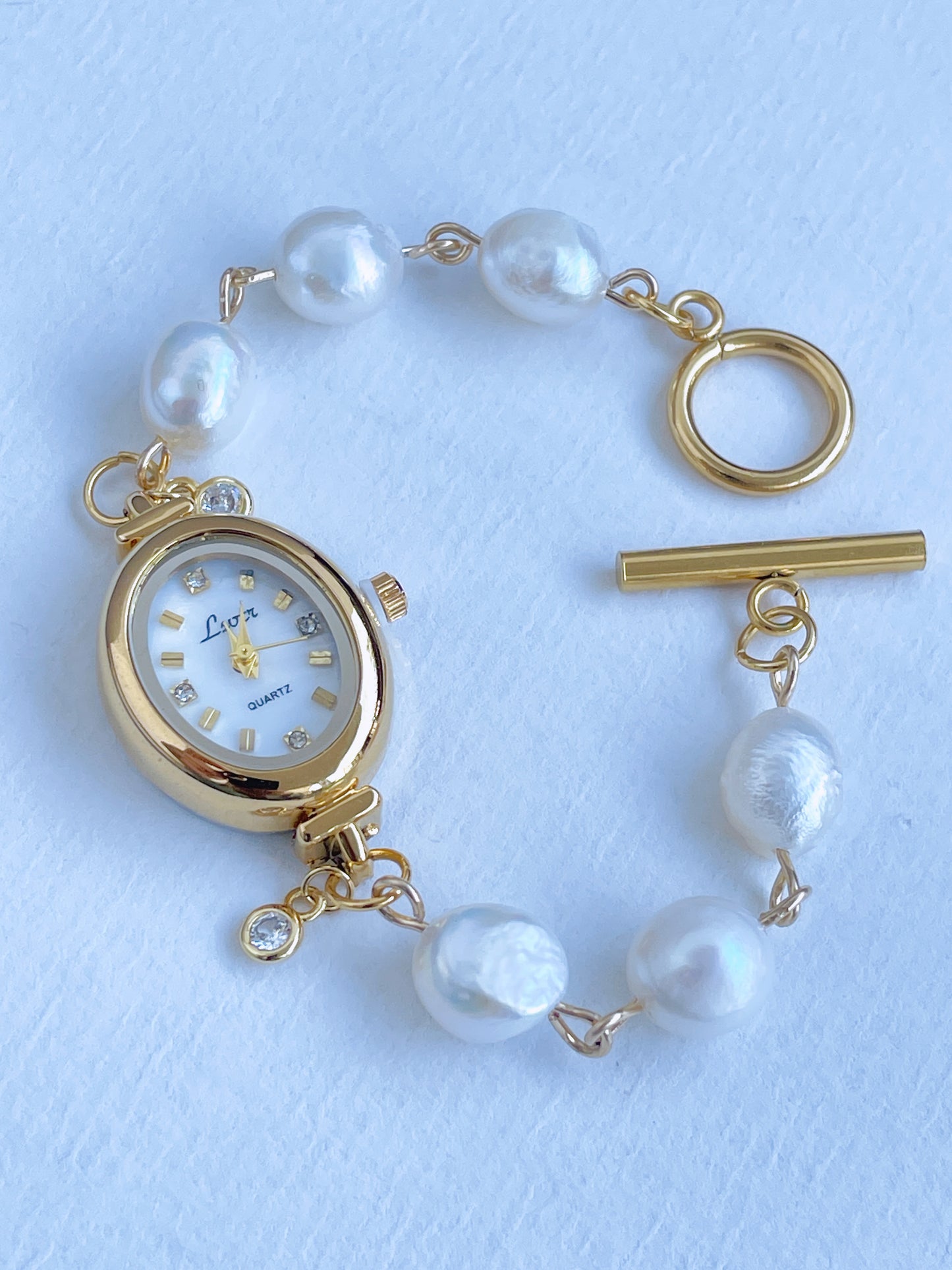 Vintage Gold Freshwater Pearl Watch