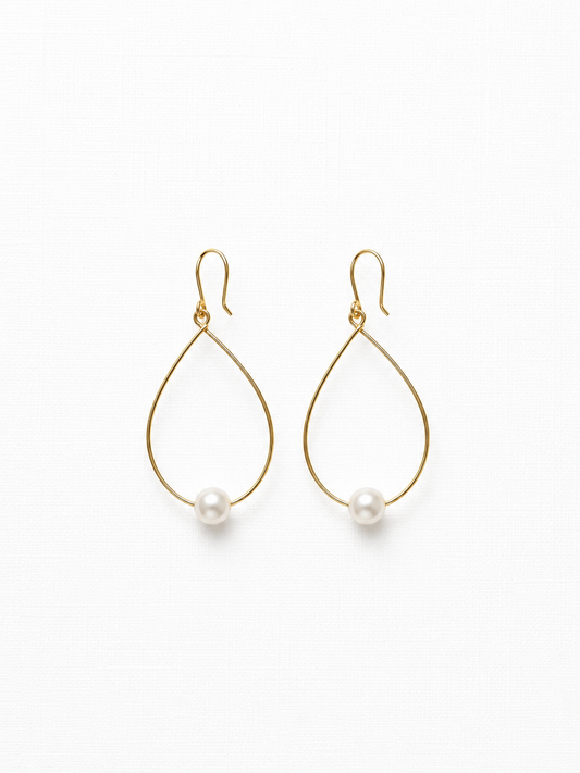 Teardrop Pearl Earrings
