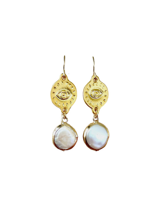 Evil Eye Drop Earrings