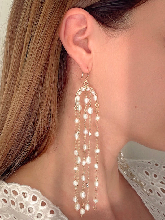 Pearl Chandelier Earrings