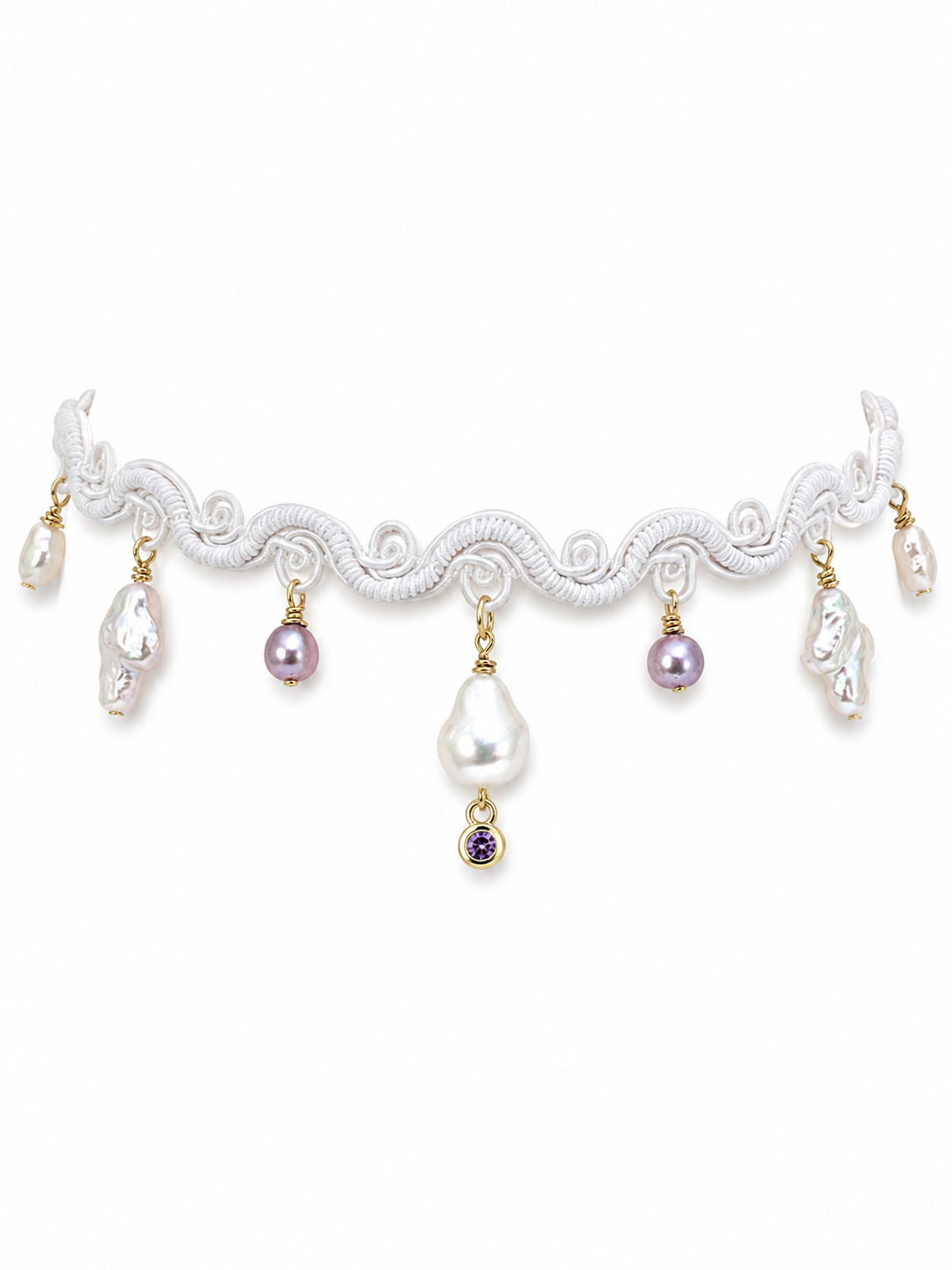 Pearl Charm Choker Necklace
