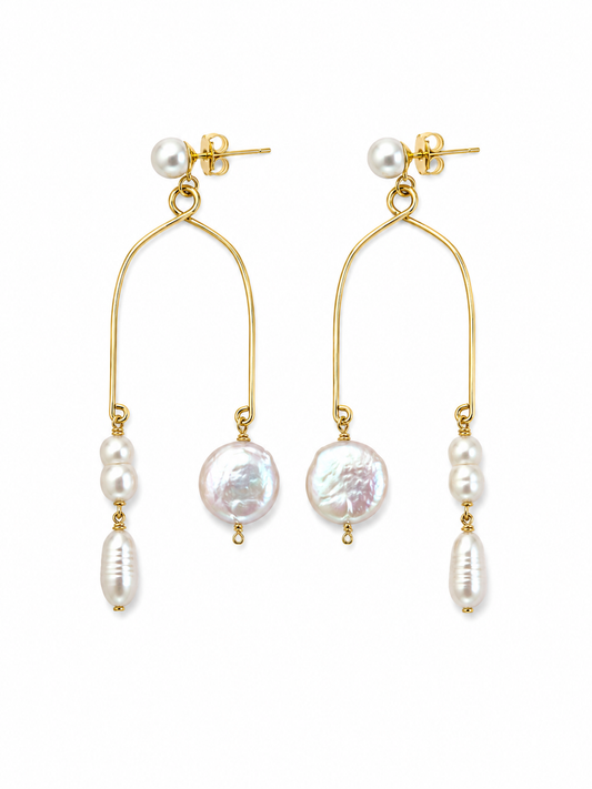Arch Pearl Earrings