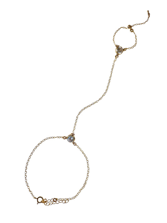 Hand Chain Bracelet with Adjustable Ring