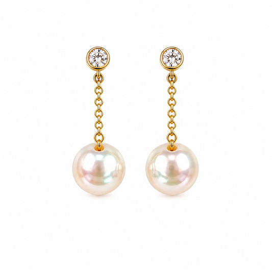 Baby Pearl Chain Earrings