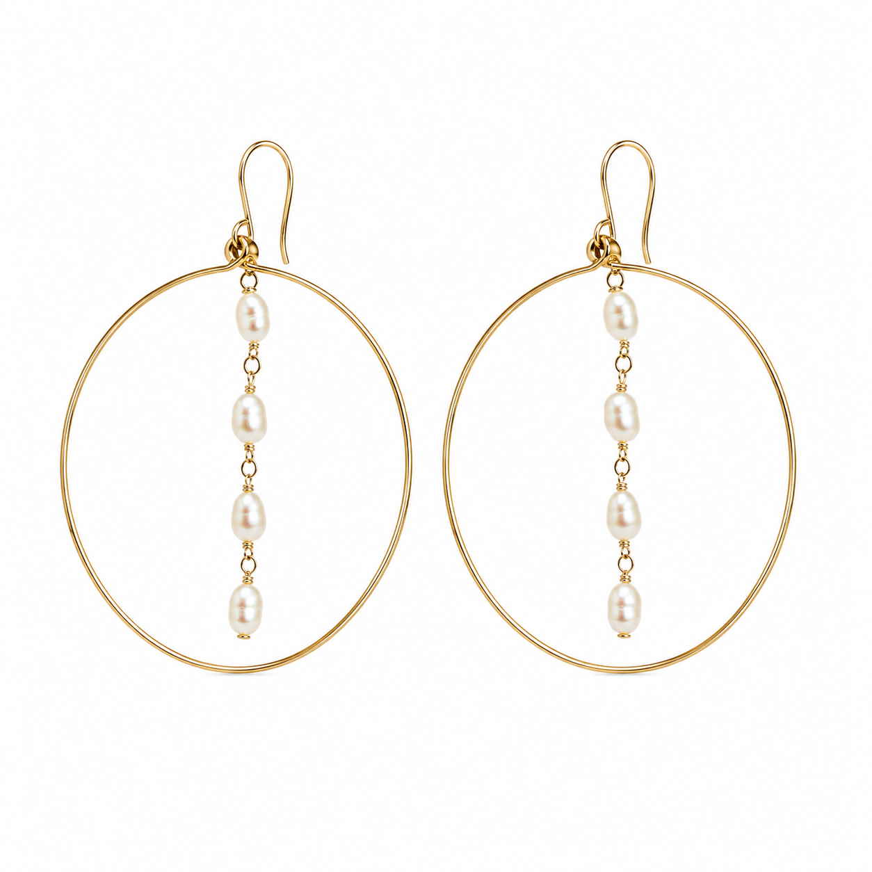 Pearl Hoop Earrings