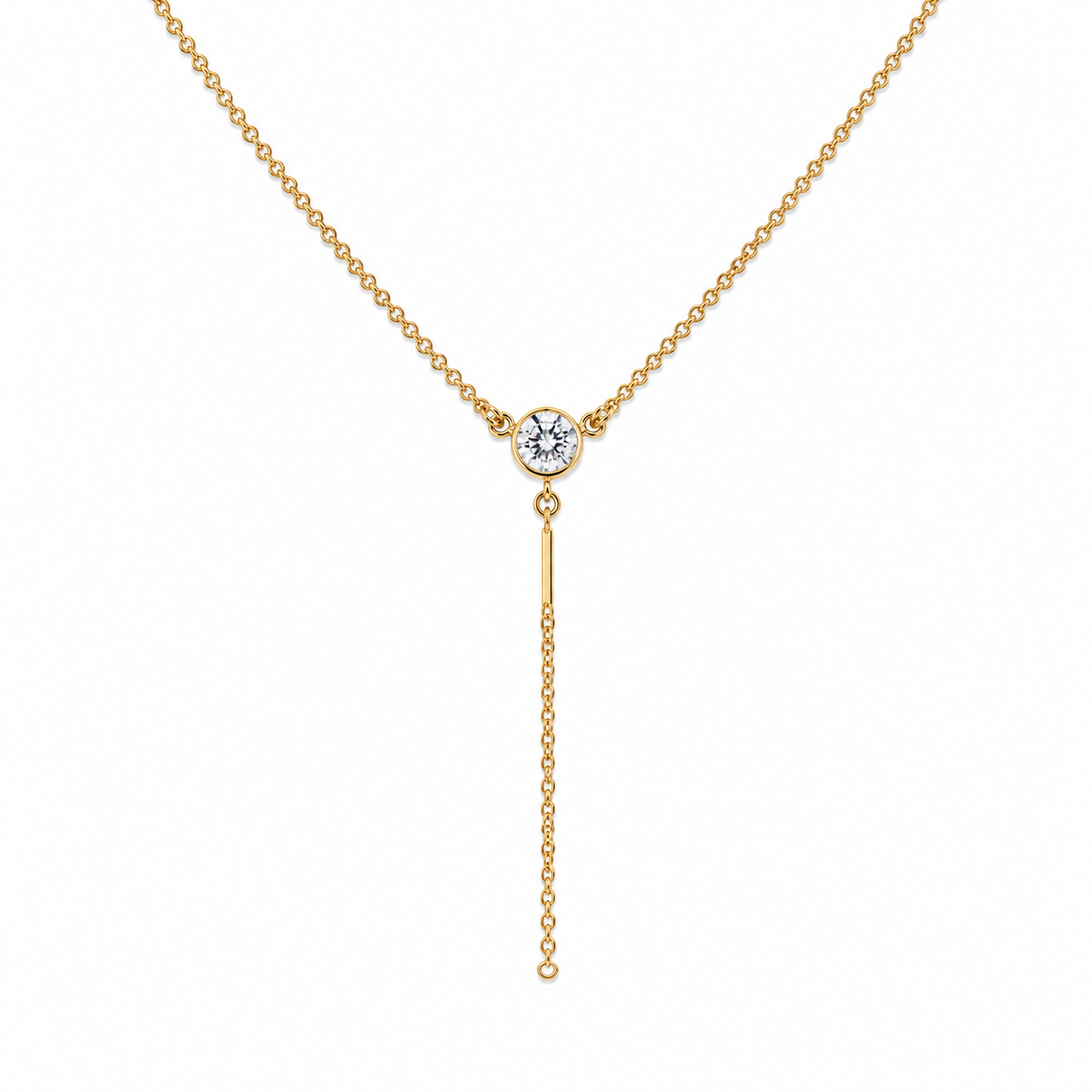 CZ Lariat Necklace
