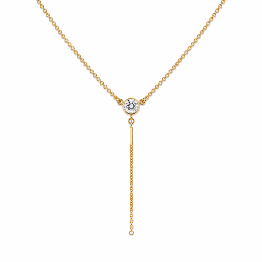 CZ Lariat Necklace