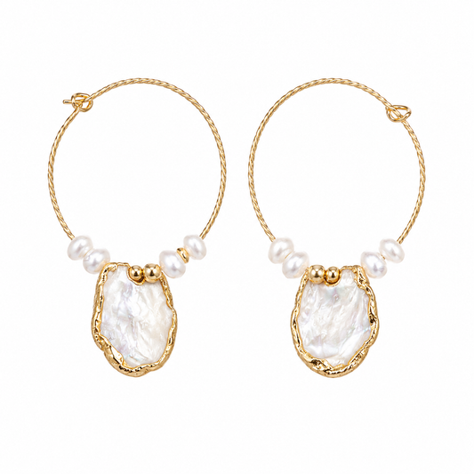 Keshi Pearl Hoops