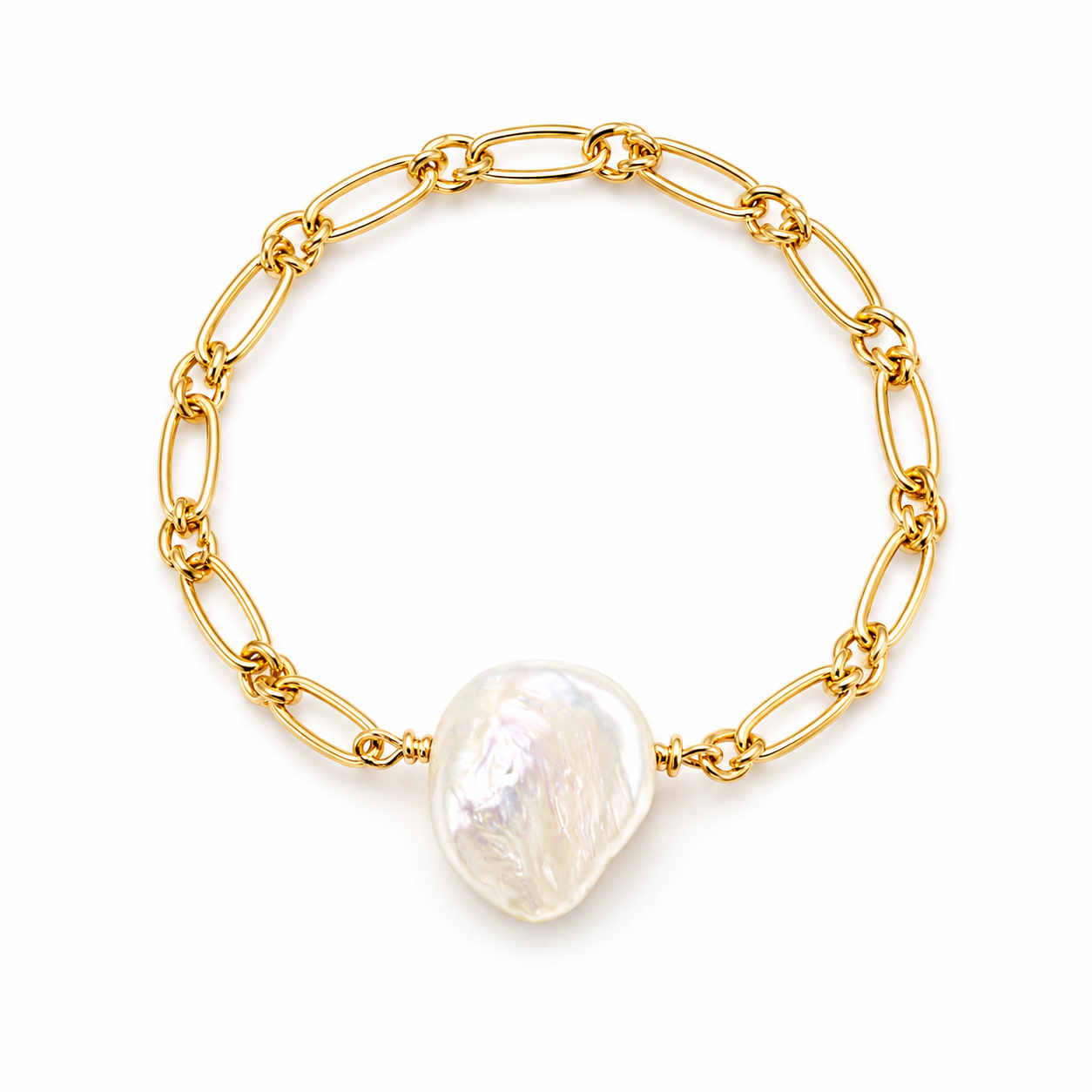 Keshi Pearl Chain Ring
