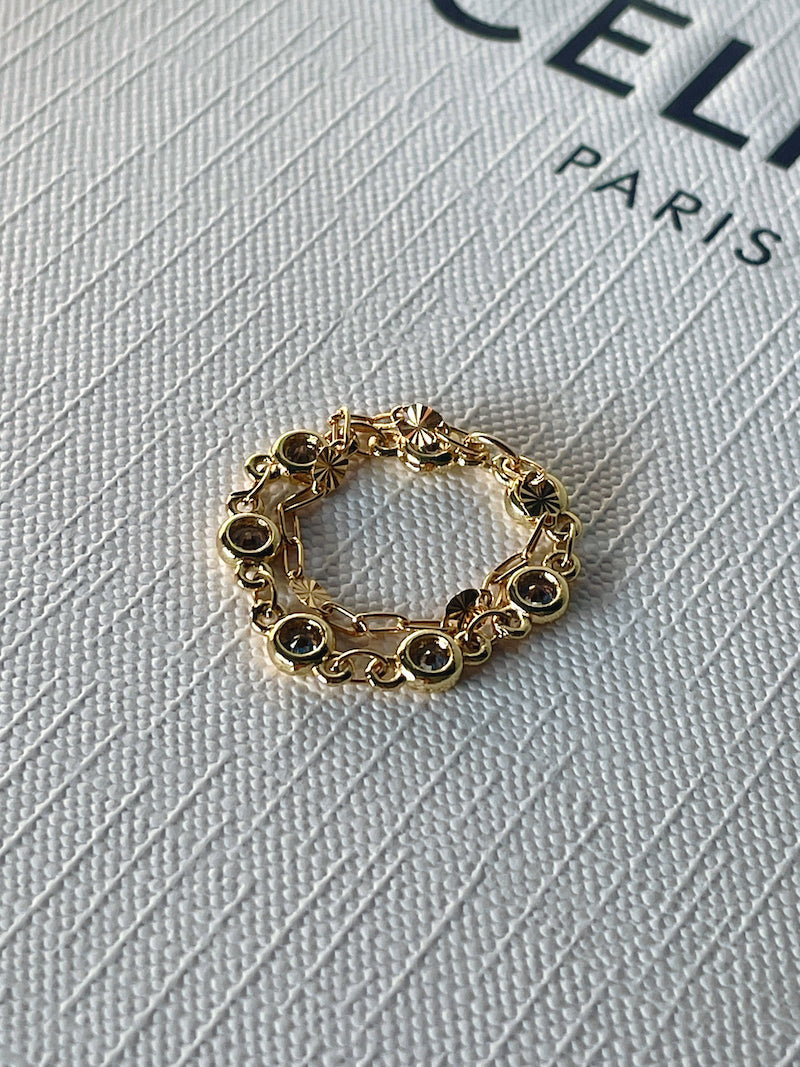 Double Chain Gold Ring