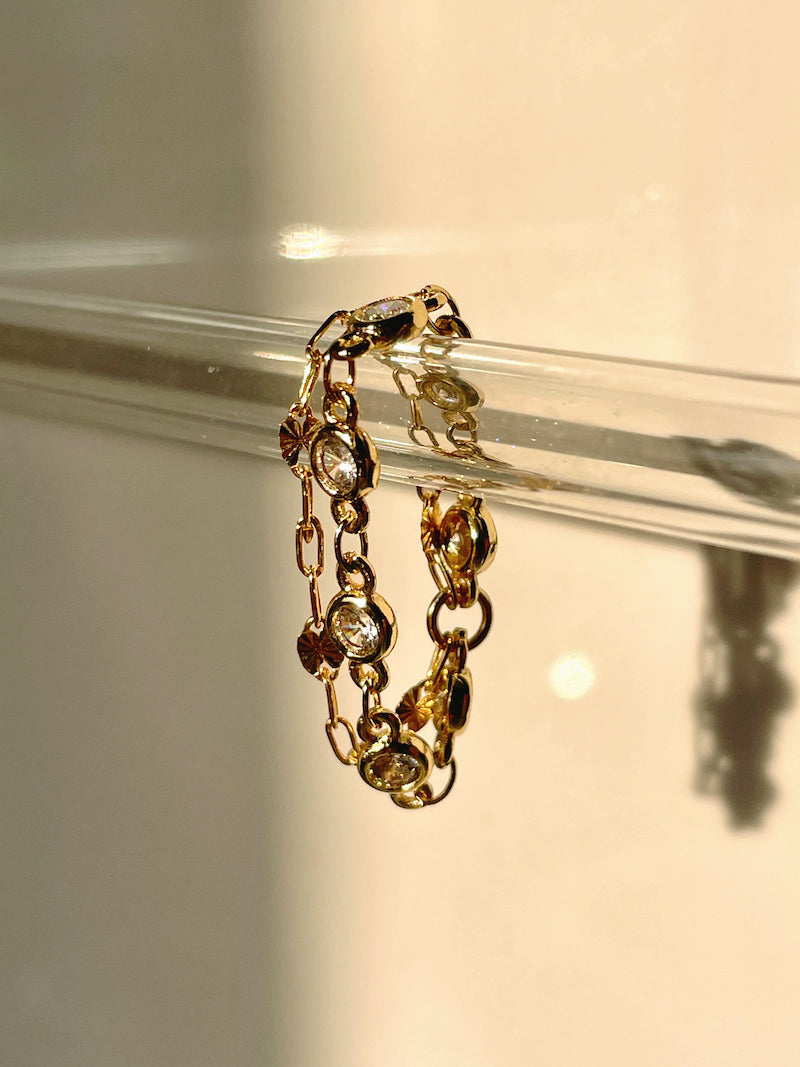 Double Chain Gold Ring