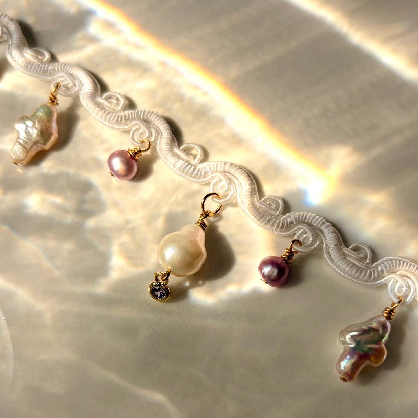 Pearl Charm Choker Necklace
