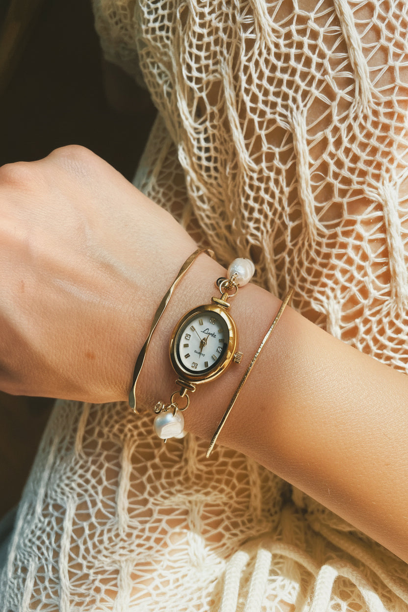 Vintage Pearl Wristwatch