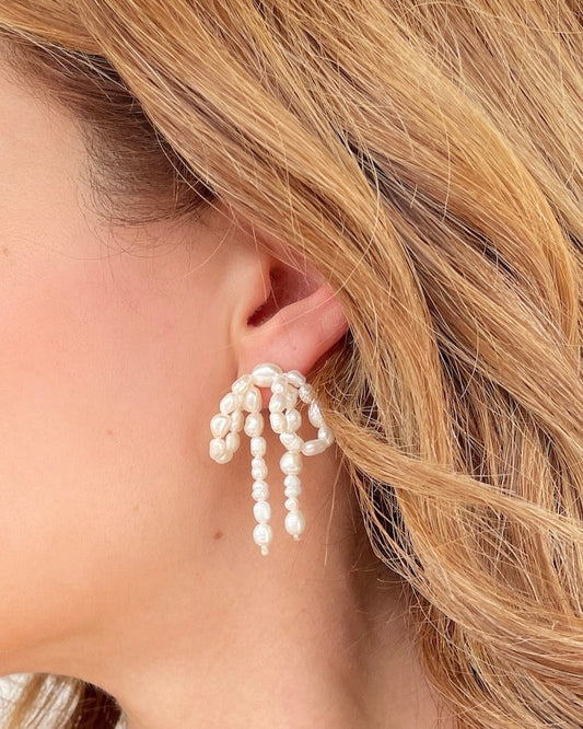 Bow Pearl Earrings