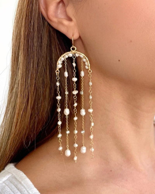 Pearl Chandelier Earrings