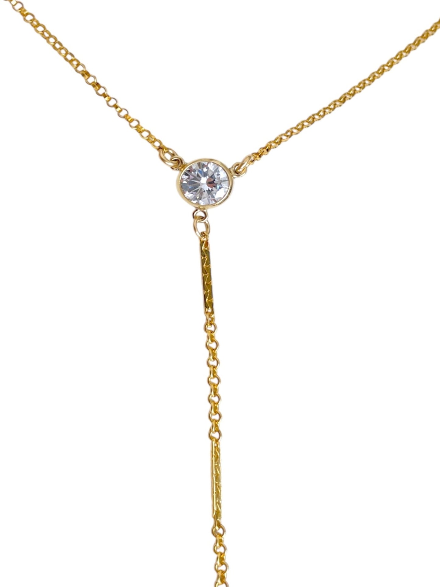 CZ Lariat Necklace