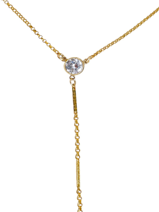 CZ Lariat Necklace