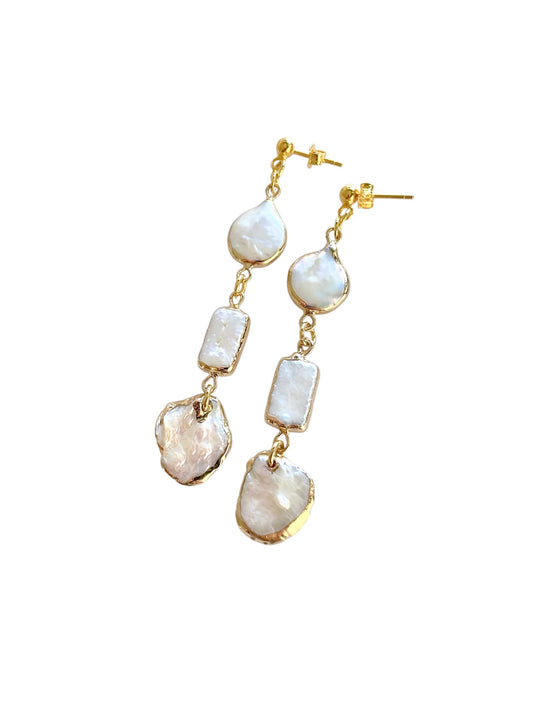 Irregular Pearl Drop Earrings