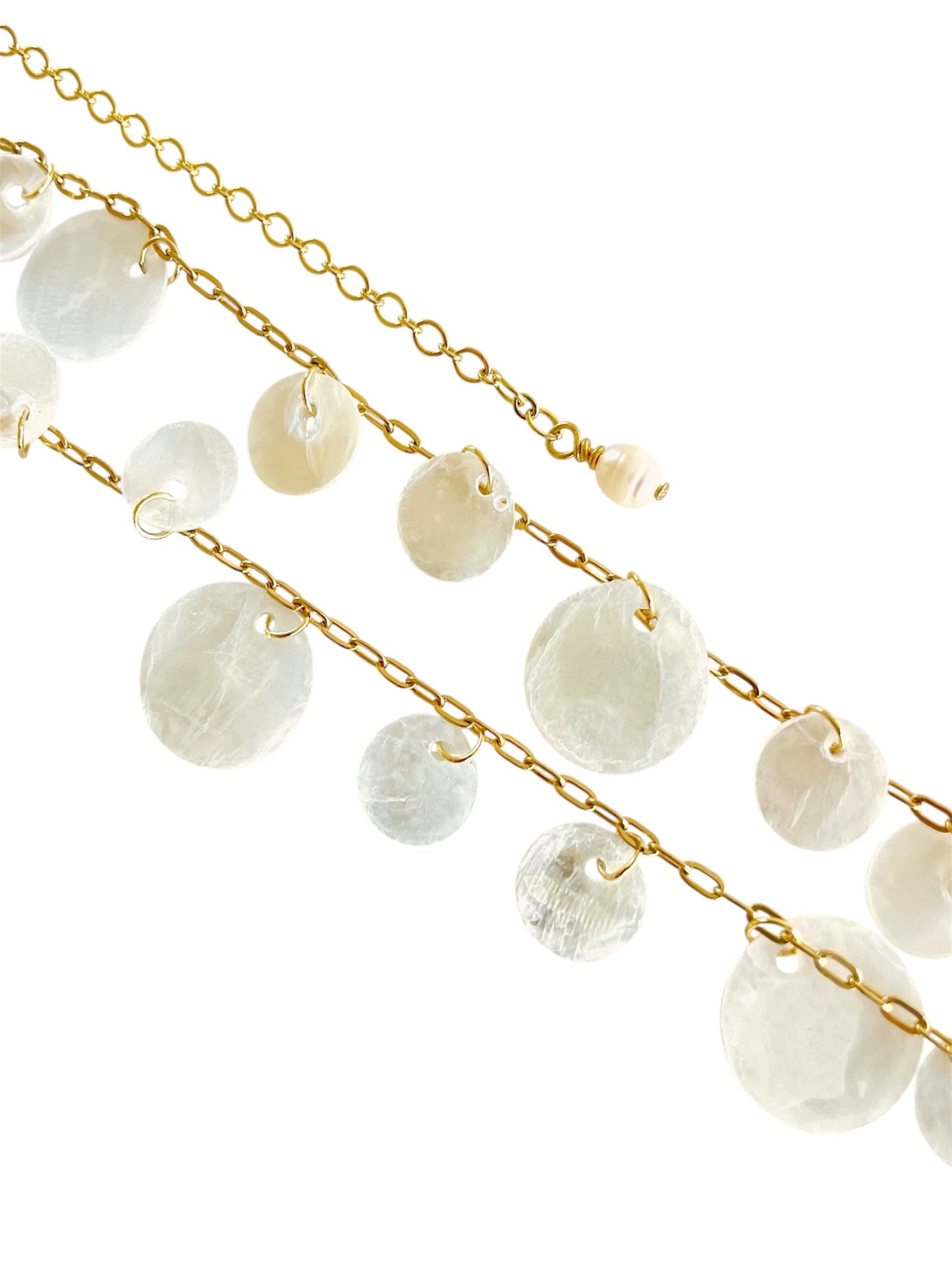 MOP Shell Disc Belly Chain