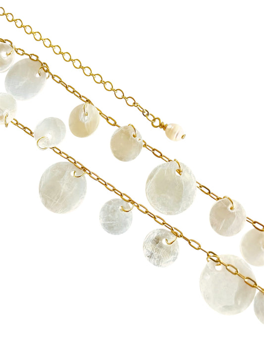 MOP Shell Disc Belly Chain