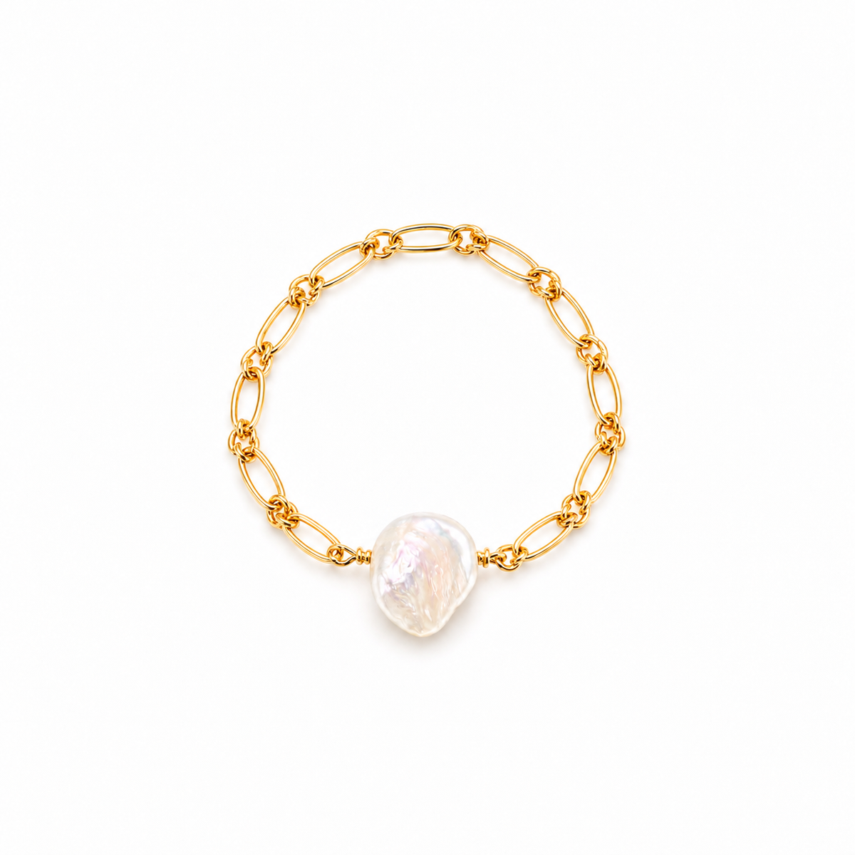 Keshi Pearl Chain Ring