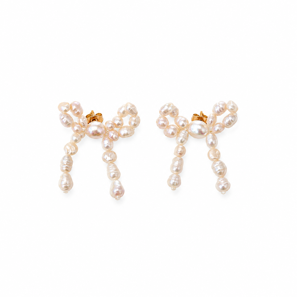 Pearl Bow Earrings