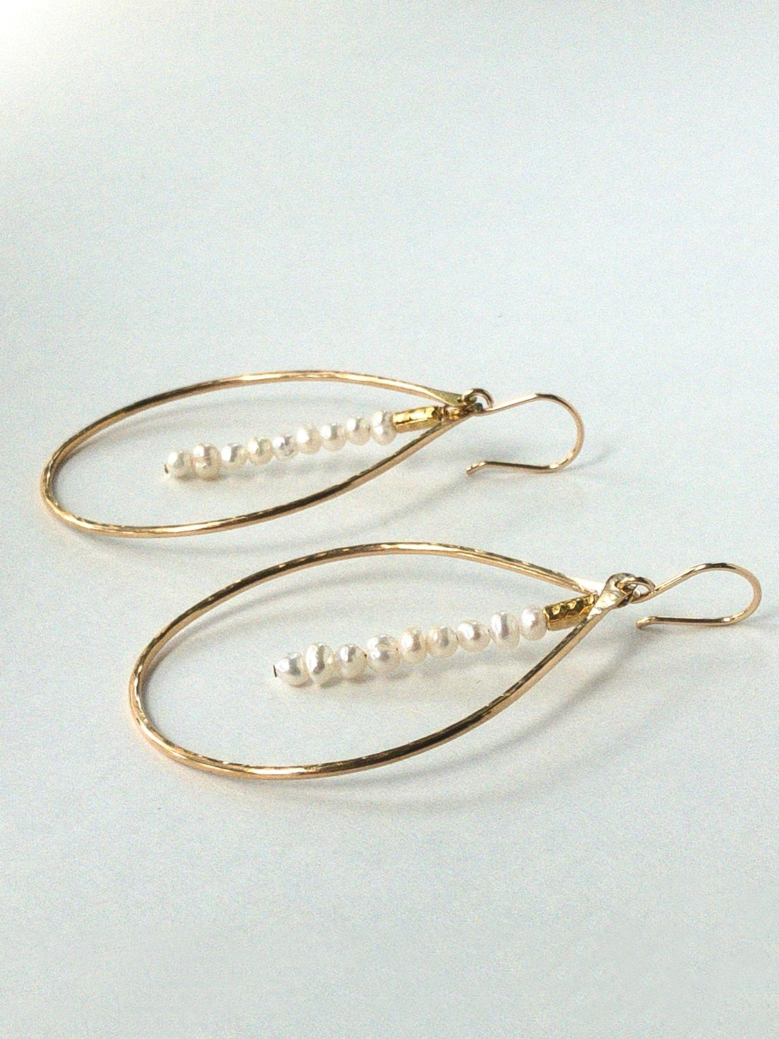 Large Gold Teardrop Hoops