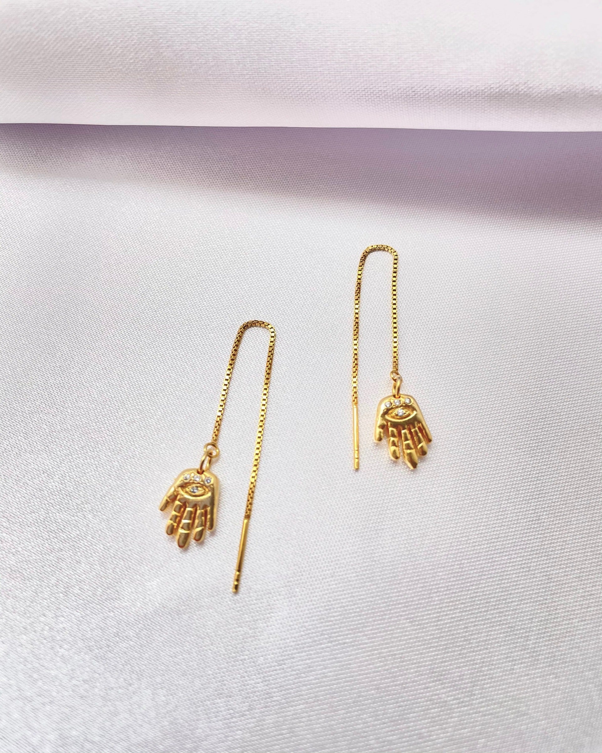 Gold Hamsa Earrings