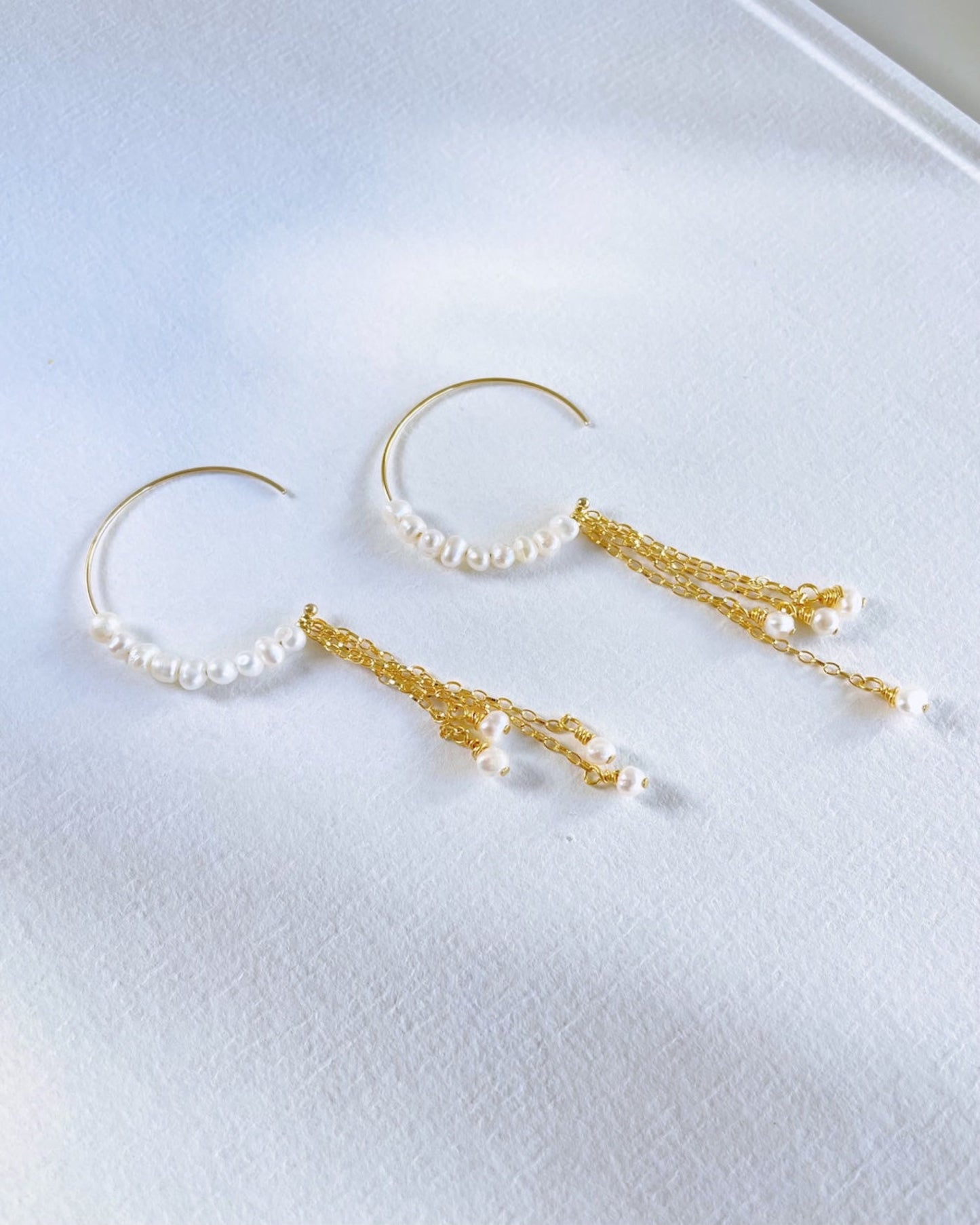 Pearl Hoop Earrings