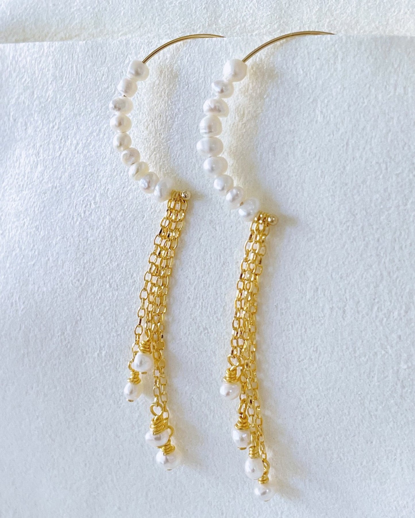 Pearl Hoop Earrings