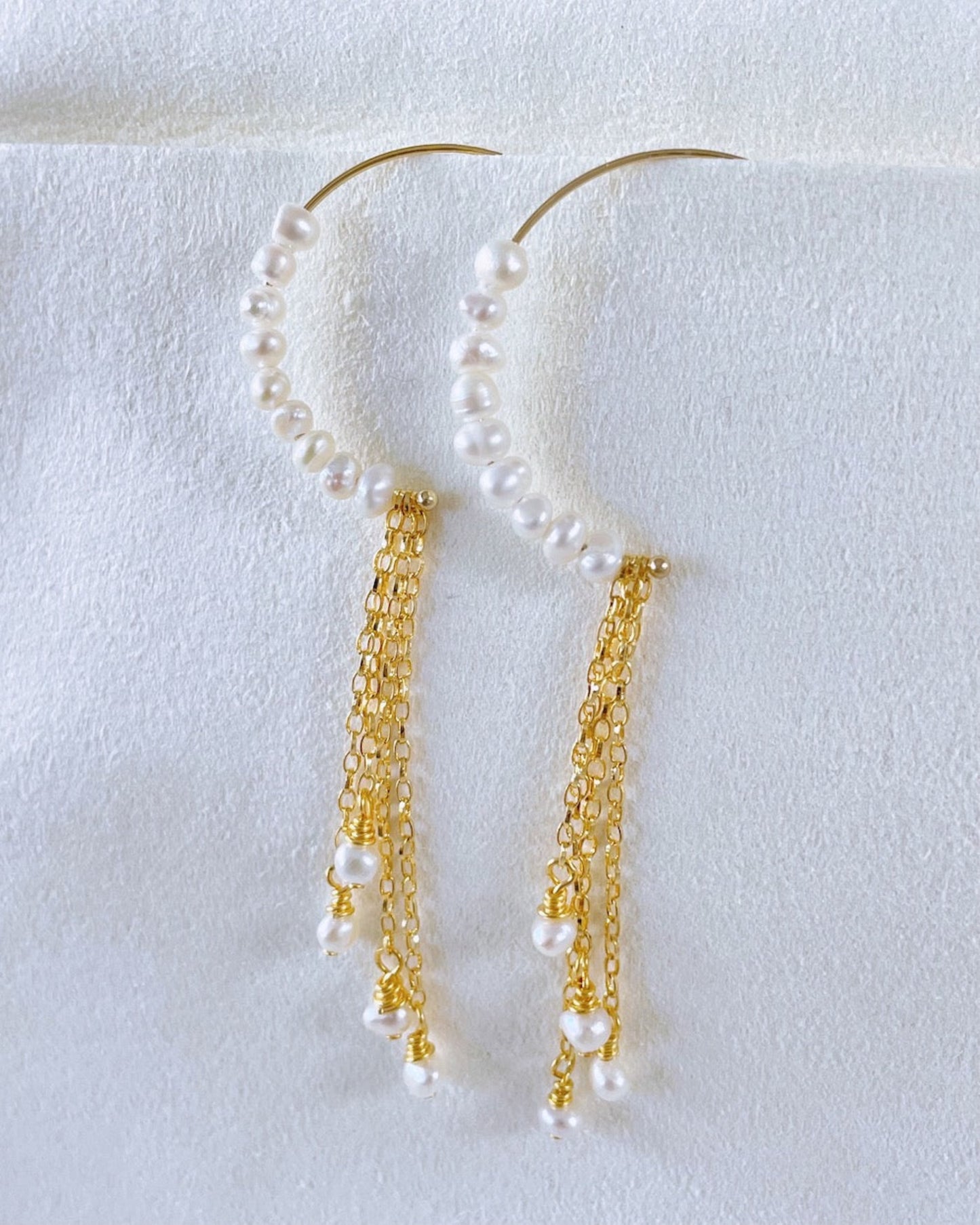 Pearl Hoop Earrings