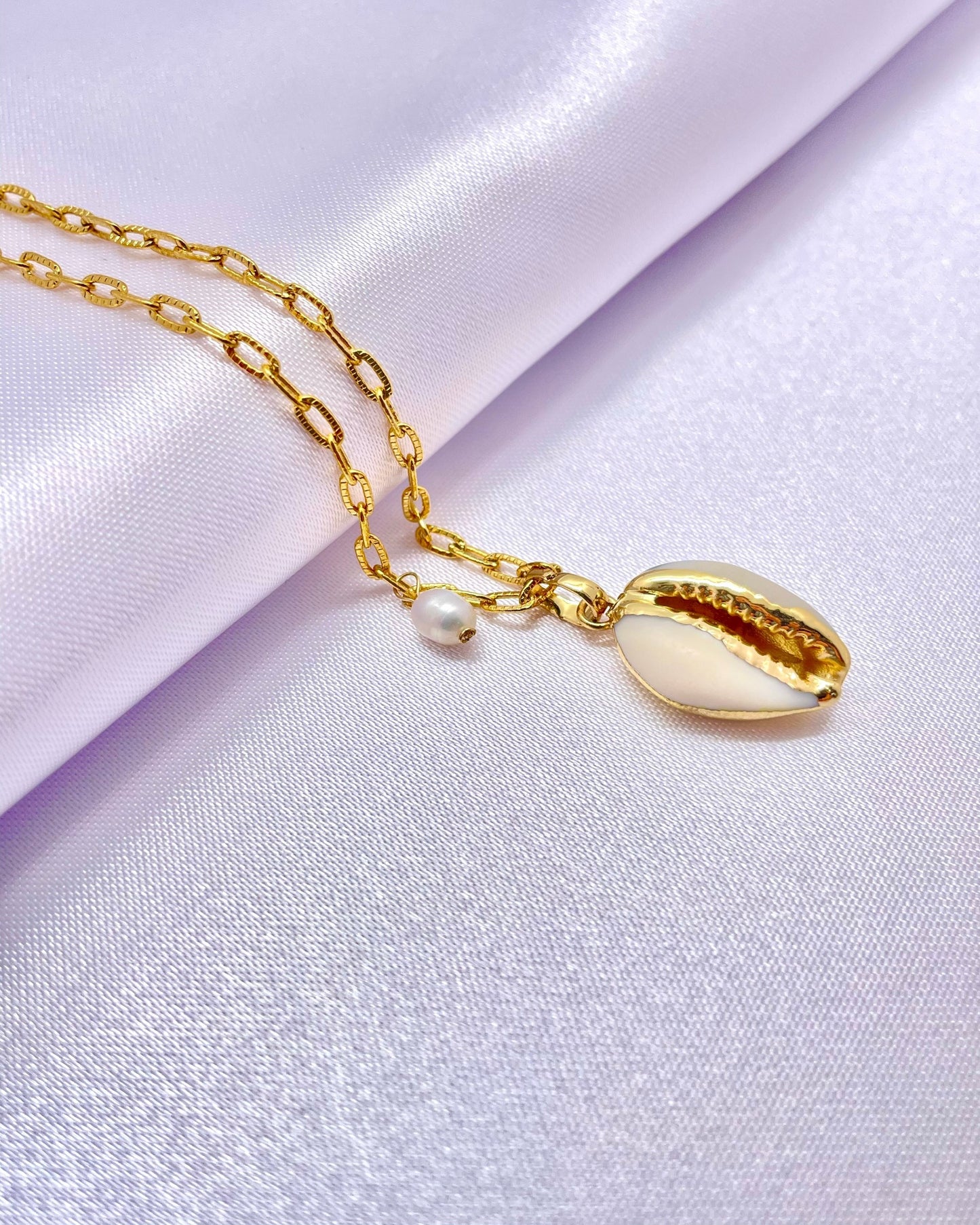 Gold Cowrie Shell Necklace