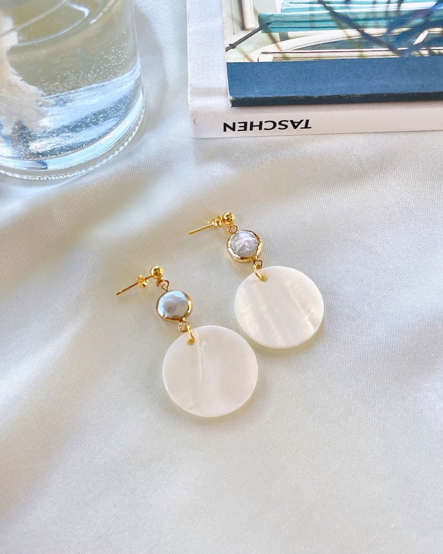 Double Pearl Drop Earrings