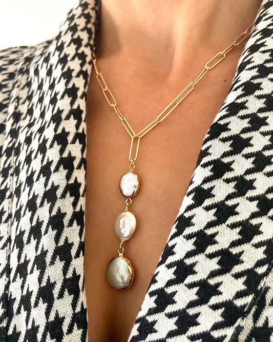 Pearl Lariat Necklace